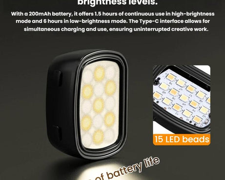 For DJI Pocket 4 BRDRC Portable Handheld Magnetic Selfie Light