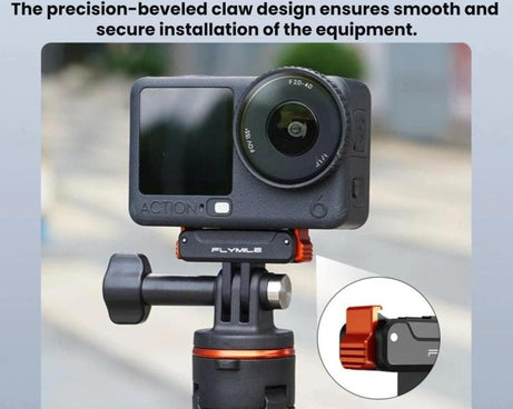 For DJI Osmo Action 6 / 5 Pro / 4 / 3 FLYMILE Magnetic Quick-Release Base