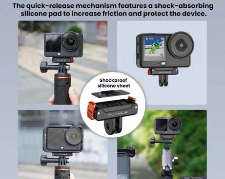 For DJI Osmo Action 6 / 5 Pro / 4 / 3 FLYMILE Magnetic Quick-Release Base
