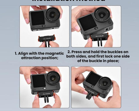 For DJI Osmo Action 6 / 5 Pro / 4 / 3 FLYMILE Magnetic Quick-Release Base