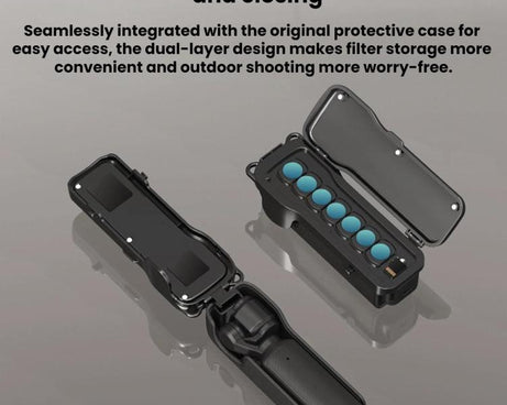 For DJI Osmo Pocket 3 BRDRC Filter Storage Flip Case With Magnetic Clasp