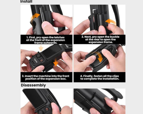 For DJI Pocket 4 / 3 Flymile Multi-Functional Handheld Extender Frame With Strap Mount