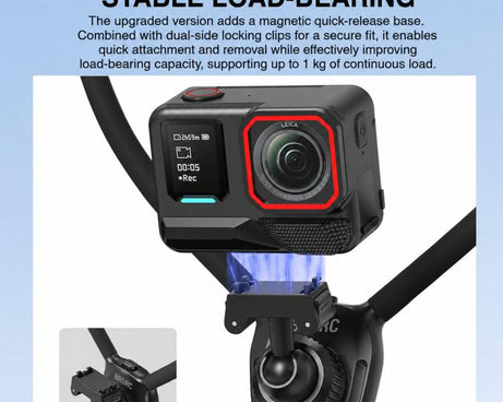BRDRC POV Perspective Shot Quick-Release Neck Brace, For Insta360  Ace Pro 1 / 2, For Gopro