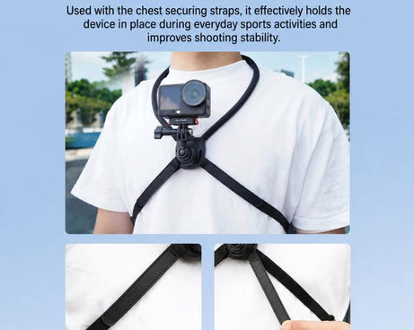 BRDRC POV Perspective Shot Quick-Release Neck Brace, For Insta360  Ace Pro 1 / 2, For Gopro