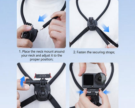 BRDRC POV Perspective Shot Quick-Release Neck Brace, For Insta360  Ace Pro 1 / 2, For Gopro