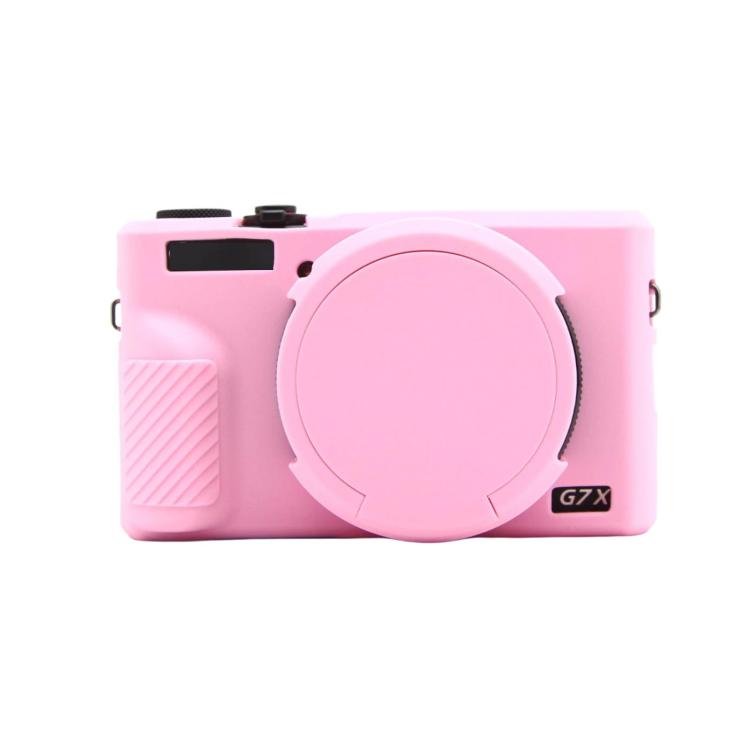 For Canon PowerShot G7 X Mark III Silicone Protective Case With Lens Cover