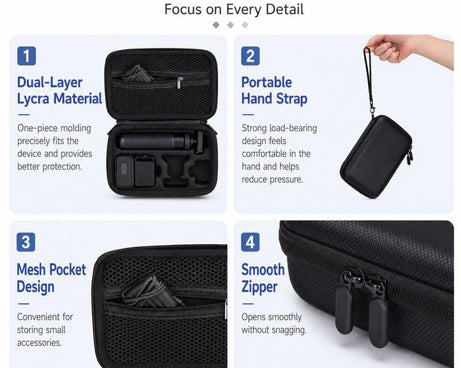 For DJI Osmo Nano Travel Kit Storage Bag Action Camera Handheld Pouch