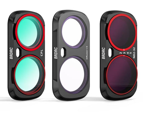 For Insta360 Luna Ultra BRDRC Filter Accessories, UV, CPL, ND16, Black Soft, Anti-Light Pollution, 3pcs /Set CPL + ND16 + Black Soft, 3pcs /Set CPL + Black Soft + Adjustable VND, 4pcs /Set CPL + Black Soft + Anti-Light Pollution + Adjustable VND