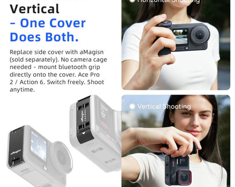 aMagisn Bluetooth Xplorer Grip Kit, For Insta360 Ace Pro 2 / Ace Pro / X5, For Insta360 GO Ultra
