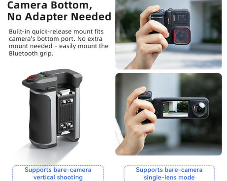 aMagisn Bluetooth Xplorer Grip Kit, For Insta360 Ace Pro 2 / Ace Pro / X5, For Insta360 GO Ultra