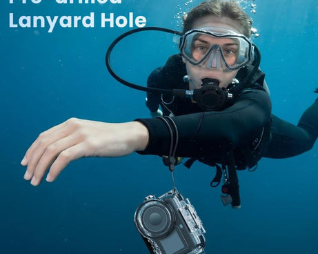 For DJI Action 6 aMagisn 60m Waterproof Case Deep Diving Housing with Dual Lock