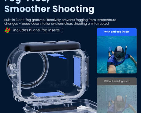 For DJI Action 6 aMagisn 60m Waterproof Case Deep Diving Housing with Dual Lock