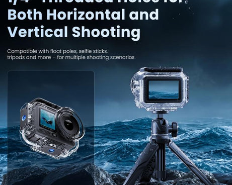 For DJI Action 6 aMagisn 60m Waterproof Case Deep Diving Housing with Dual Lock