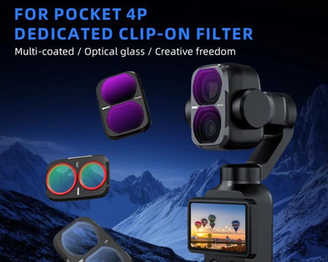 For DJI Osmo Pocket 4P BRDRC Filter Lens Protection Accessory, UV, CPL, ND16, Soft Black, Anti-Light Pollution, CPL + ND16 + Soft Black, CPL + Soft Black + Adjustable VND, CPL + Soft Black + Anti-Light Pollution + Adjustable VND