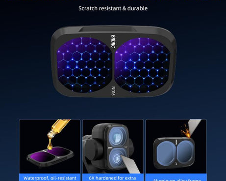 For DJI Osmo Pocket 4P BRDRC Filter Lens Protection Accessory, UV, CPL, ND16, Soft Black, Anti-Light Pollution, CPL + ND16 + Soft Black, CPL + Soft Black + Adjustable VND, CPL + Soft Black + Anti-Light Pollution + Adjustable VND