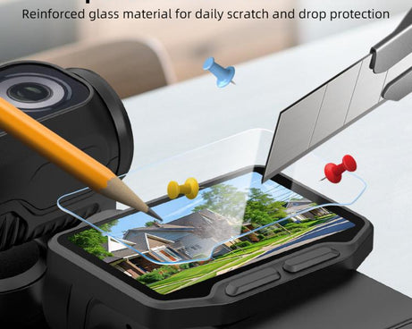 For Insta360 Luna Ultra BRDRC Jet Lens Protector AR Tempered Glass Screen Protector, Screen Protector+Tool, Lens+Screen Protector+Tool