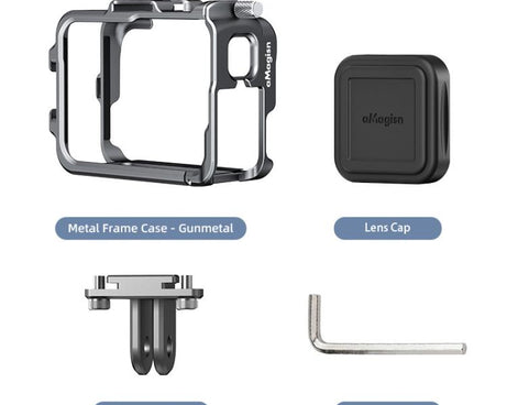 AMagisn Metal Frame Case For Insta360 Ace Pro 2 / Ace Pro / Ace Aluminum Utility Cage With Cold Shoe