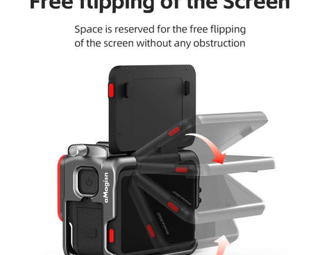 AMagisn Metal Frame Case For Insta360 Ace Pro 2 / Ace Pro / Ace Aluminum Utility Cage With Cold Shoe