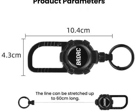For DJI Osmo Packet 4 / 3 BRDRC Magnetic Telescopic Backpack Hook Anti-Loss Rope, Magnetic