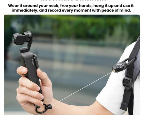 For DJI Osmo Packet 4 / 3 BRDRC Magnetic Telescopic Backpack Hook Anti-Loss Rope, Magnetic