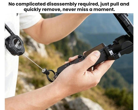 For DJI Osmo Packet 4 / 3 BRDRC Magnetic Telescopic Backpack Hook Anti-Loss Rope, Magnetic