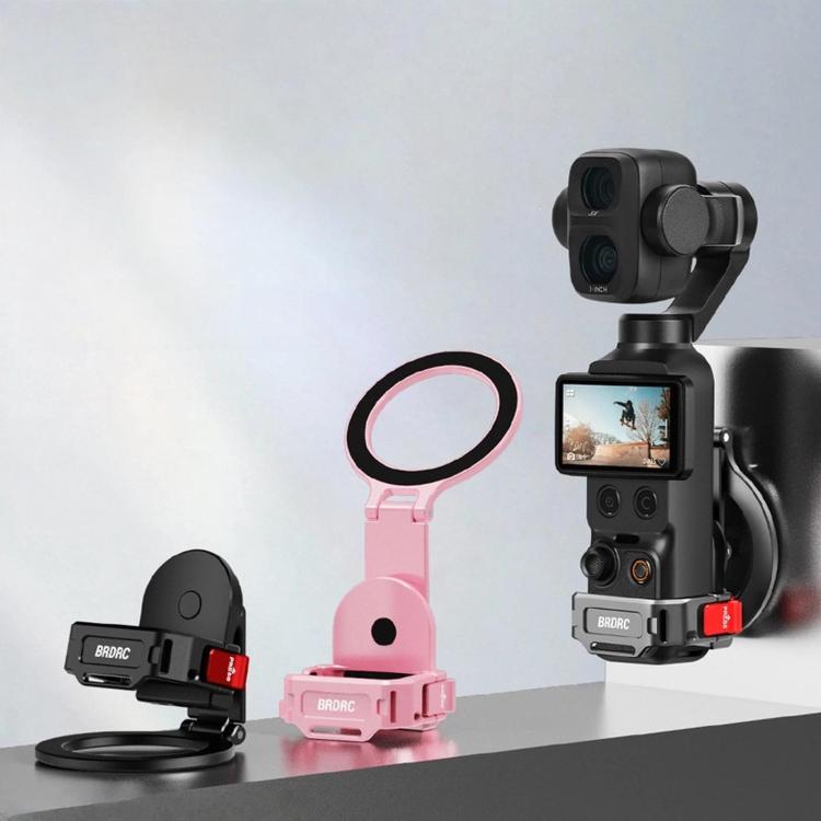For DJI Osmo Pocket 4 / 4 Pro / 3 BRDRC Teleprompter Magnetic Holder Cold Shoe Extender Phone Clip