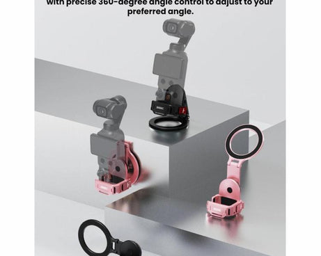 For DJI Osmo Pocket 4 / 4 Pro / 3 BRDRC Teleprompter Magnetic Holder Cold Shoe Extender Phone Clip