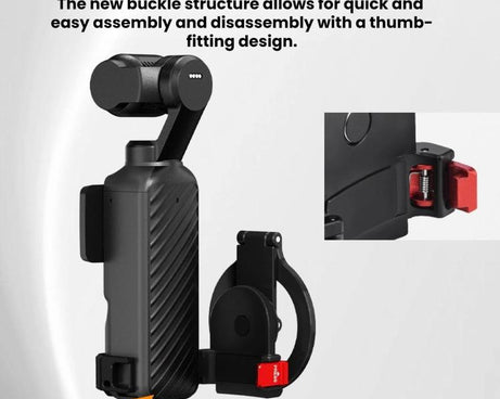 For DJI Osmo Pocket 4 / 4 Pro / 3 BRDRC Teleprompter Magnetic Holder Cold Shoe Extender Phone Clip