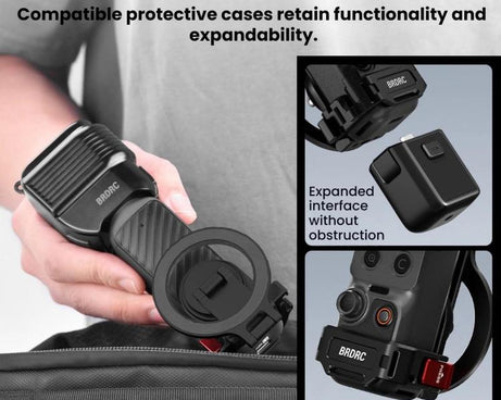 For DJI Osmo Pocket 4 / 4 Pro / 3 BRDRC Teleprompter Magnetic Holder Cold Shoe Extender Phone Clip