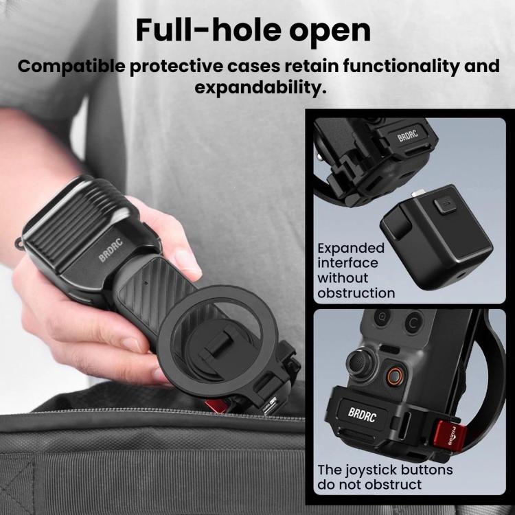 For DJI Osmo Pocket 4 / 4 Pro / 3 BRDRC Teleprompter Magnetic Holder Cold Shoe Extender Phone Clip
