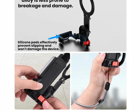 For DJI Osmo Pocket 4 / 4 Pro / 3 BRDRC Teleprompter Magnetic Holder Cold Shoe Extender Phone Clip