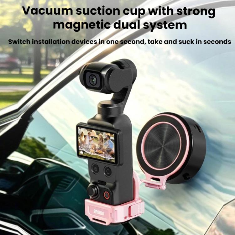 For DJI Osmo Pocket 4 / 4 Pro / 3 BRDRC Teleprompter Magnetic Holder Cold Shoe Extender Phone Clip