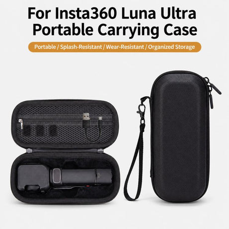 For Insta360 Luna Ultra Portable Carrying Case Hard EVA Travel Storage Bag with Carabiner