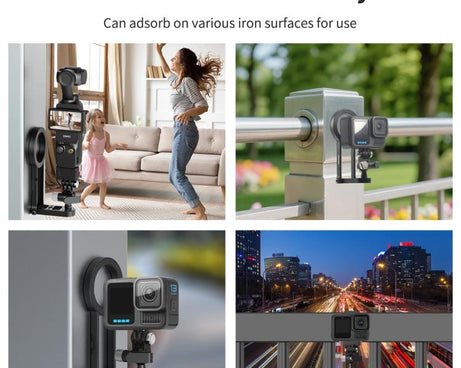 Magnetic Action Camera Mount Base, For GoPro & 2-Prong Cameras Ball Joint, For Insta360 GO 3/3S Quick Release, For GoPro 13 Quick Release, For DJI Action 5 Pro/4/3/2 Quick Release, For 1/4inch Screw Hole Camera, For 17mm Ball Joint Accessories         ...