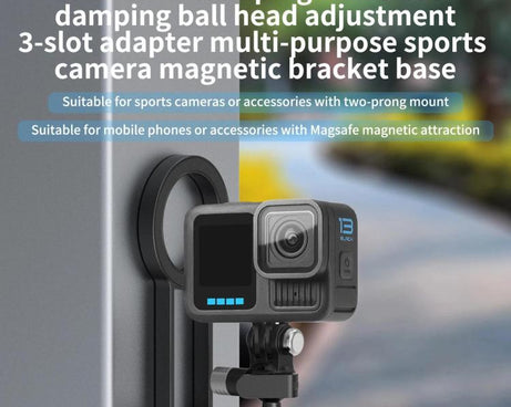 Magnetic Action Camera Mount Base, For GoPro & 2-Prong Cameras Ball Joint, For Insta360 GO 3/3S Quick Release, For GoPro 13 Quick Release, For DJI Action 5 Pro/4/3/2 Quick Release, For 1/4inch Screw Hole Camera, For 17mm Ball Joint Accessories         ...