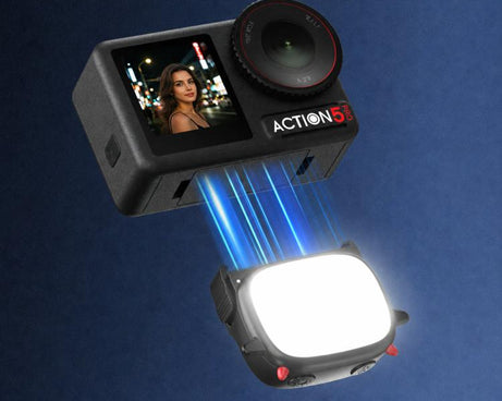 BRDRC Handheld Selfie Monster Fill Light Accessory, For DJI Osmo Action 3 / 4 / 5 Pro, For DJI Osmo Action 6 / Nano