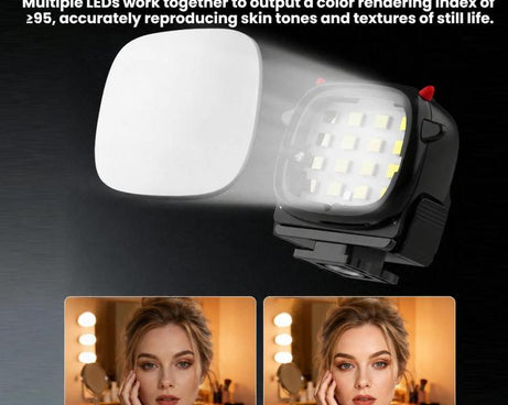 BRDRC Handheld Selfie Monster Fill Light Accessory, For DJI Osmo Action 3 / 4 / 5 Pro, For DJI Osmo Action 6 / Nano
