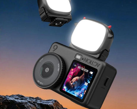 BRDRC Handheld Selfie Monster Fill Light Accessory, For DJI Osmo Action 3 / 4 / 5 Pro, For DJI Osmo Action 6 / Nano