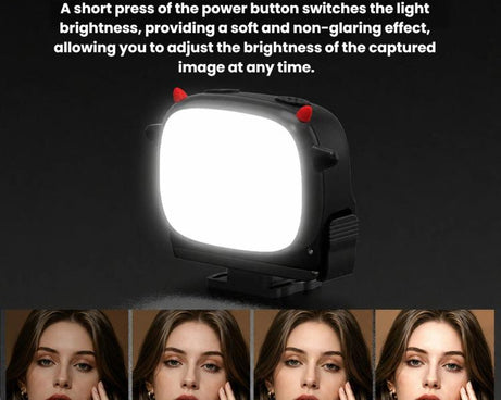 BRDRC Handheld Selfie Monster Fill Light Accessory, For DJI Osmo Action 3 / 4 / 5 Pro, For DJI Osmo Action 6 / Nano