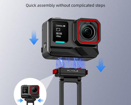 For Insta360 Ace / Ace Pro 2 / X5 Flymile Carabiner-Mounted Magnetic Quick-Release Tripod