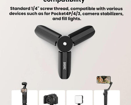 For DJI Osmo Pocket 4P / GoPro Luna Tripod Desktop Mounting Base