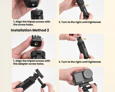 For DJI Osmo Pocket 4P / GoPro Luna Tripod Desktop Mounting Base