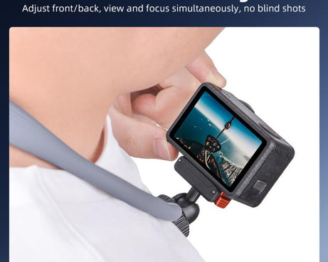 Flymile First-person Perspective Shot Magnetic Quick-release Neck Brace, For DJI Osmo Action 3 / 4 / 5 Pro / 6, For Insta360 Ace / Ace Pro 2 / X5, Universal Action Camera Two-Claw