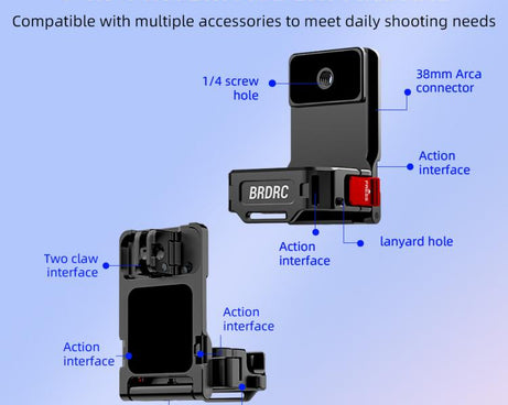 For DJI Osmo Pocket 4P / 4 / 3 BRDRC Multi-functional Magnetic Expansion Dock