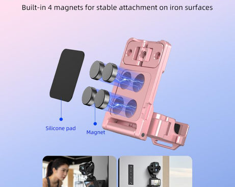 For DJI Osmo Pocket 4P / 4 / 3 BRDRC Multi-functional Magnetic Expansion Dock
