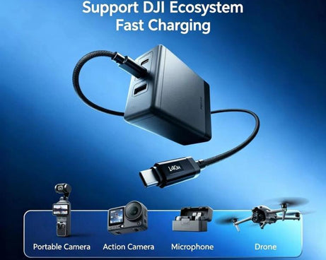 Original 140W GaN Charger For DJI Power, CN Plug, Charger Only, With USB-C Cable, With 2 USB-C Cables