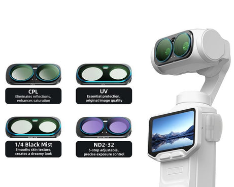 For Insta360 Luna Ultra aMagisn Magnetic Lens Filter, Adj CPL/UV/Black Mist/VND2-32/LPR, Adj CPL/UV/Black Mist/VND2-32, Adj CPL/VND2-32, ND8/16/32/64/128, Adjustable CPL Filter, 1/4 Black Diffusion, LPR, VND2-32, ND8, ND16, ND32, ND64, ND128, 6-Point Star