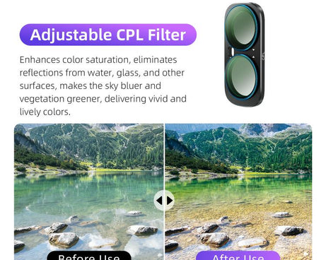 For Insta360 Luna Ultra aMagisn Magnetic Lens Filter, Adj CPL/UV/Black Mist/VND2-32/LPR, Adj CPL/UV/Black Mist/VND2-32, Adj CPL/VND2-32, ND8/16/32/64/128, Adjustable CPL Filter, 1/4 Black Diffusion, LPR, VND2-32, ND8, ND16, ND32, ND64, ND128, 6-Point Star