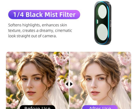 For Insta360 Luna Ultra aMagisn Magnetic Lens Filter, Adj CPL/UV/Black Mist/VND2-32/LPR, Adj CPL/UV/Black Mist/VND2-32, Adj CPL/VND2-32, ND8/16/32/64/128, Adjustable CPL Filter, 1/4 Black Diffusion, LPR, VND2-32, ND8, ND16, ND32, ND64, ND128, 6-Point Star
