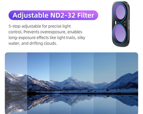 For Insta360 Luna Ultra aMagisn Magnetic Lens Filter, Adj CPL/UV/Black Mist/VND2-32/LPR, Adj CPL/UV/Black Mist/VND2-32, Adj CPL/VND2-32, ND8/16/32/64/128, Adjustable CPL Filter, 1/4 Black Diffusion, LPR, VND2-32, ND8, ND16, ND32, ND64, ND128, 6-Point Star